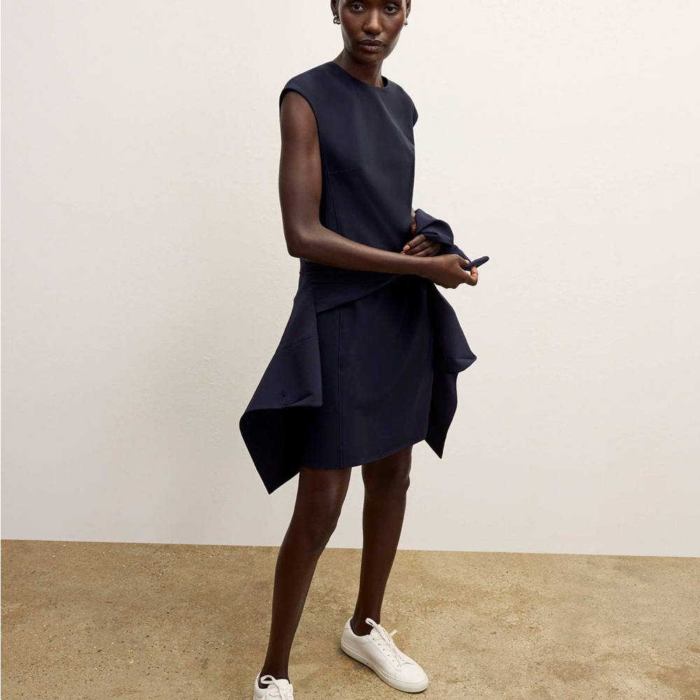 MM Lafleur Classic Navy Midi Dress